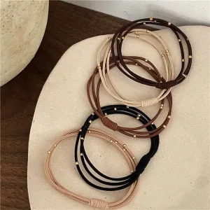 5pcs Élastiques Perle Doré