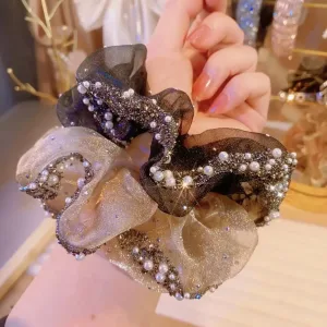 Chouchous Élégants Perles Et Strasses