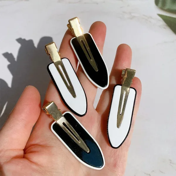 4 Pcs Pinces À Maquillage Noirblanche