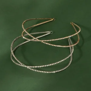 Rhinestone Headband Woman Hairband Korean Fashion Wedding Hair Accessories Bridal Head Band Party Headpiece Jewelry Gift