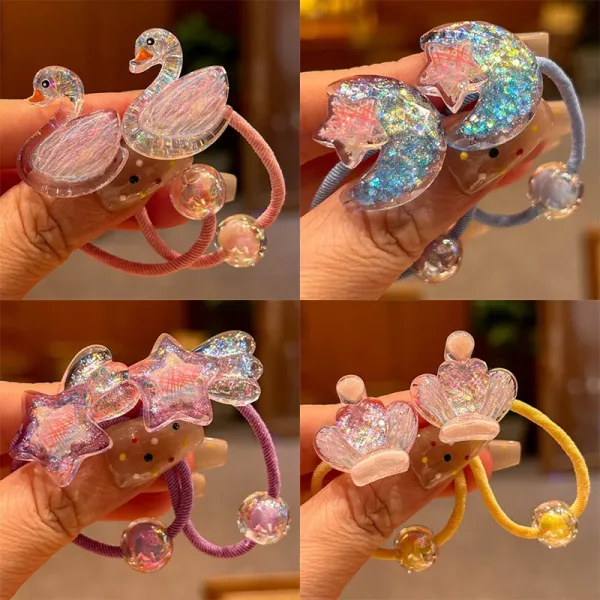 2pcs Élastiques Formes Transparentes
