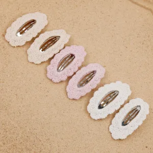 6pcs Barrettes Arrondies
