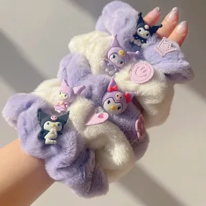 Chouchou Kawaii Blanc Violet