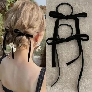 28pcs Nœud Noir Petite Fille